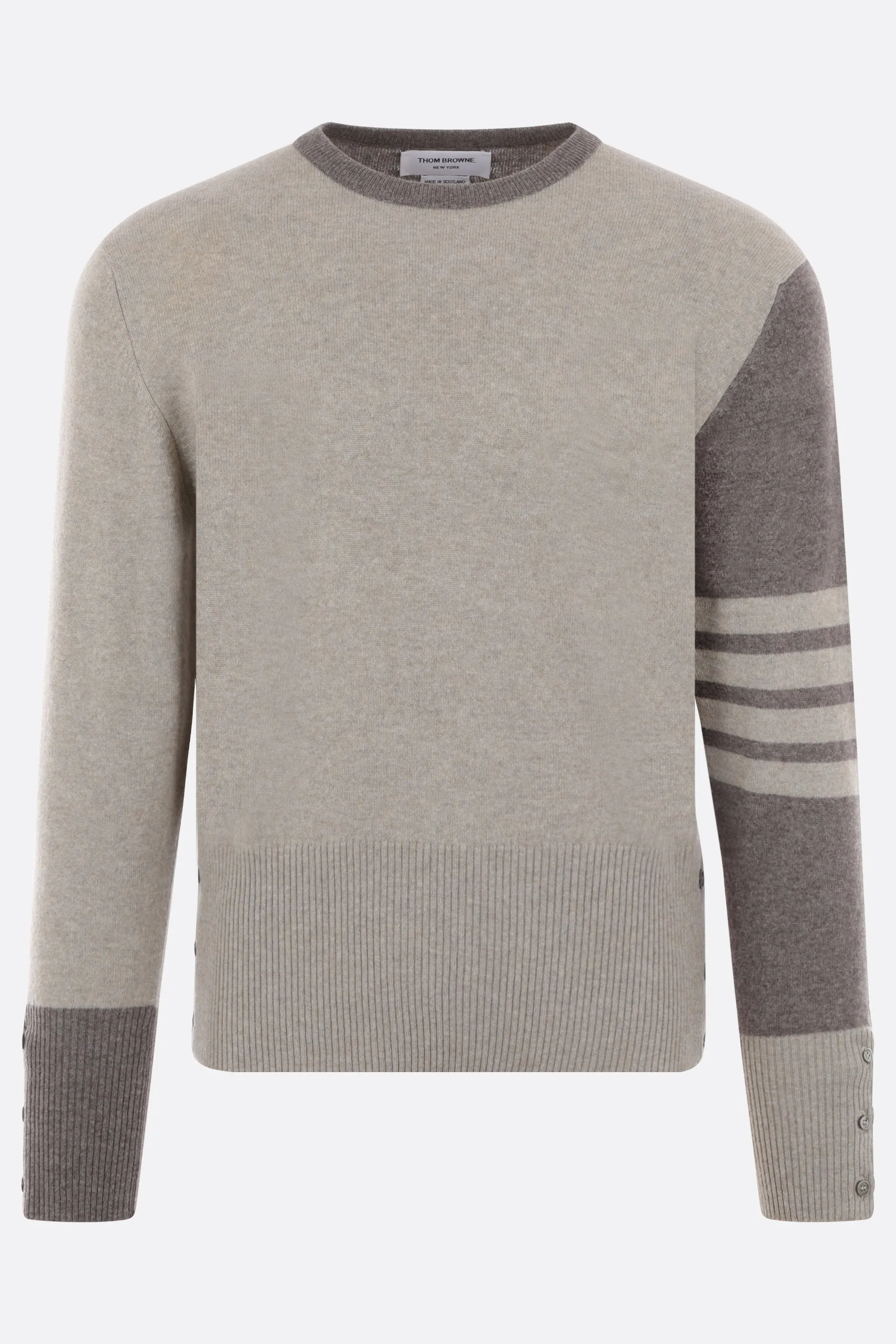 4-Bar Striped Cashmere Pullover