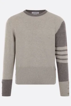 4-Bar Striped Cashmere Pullover