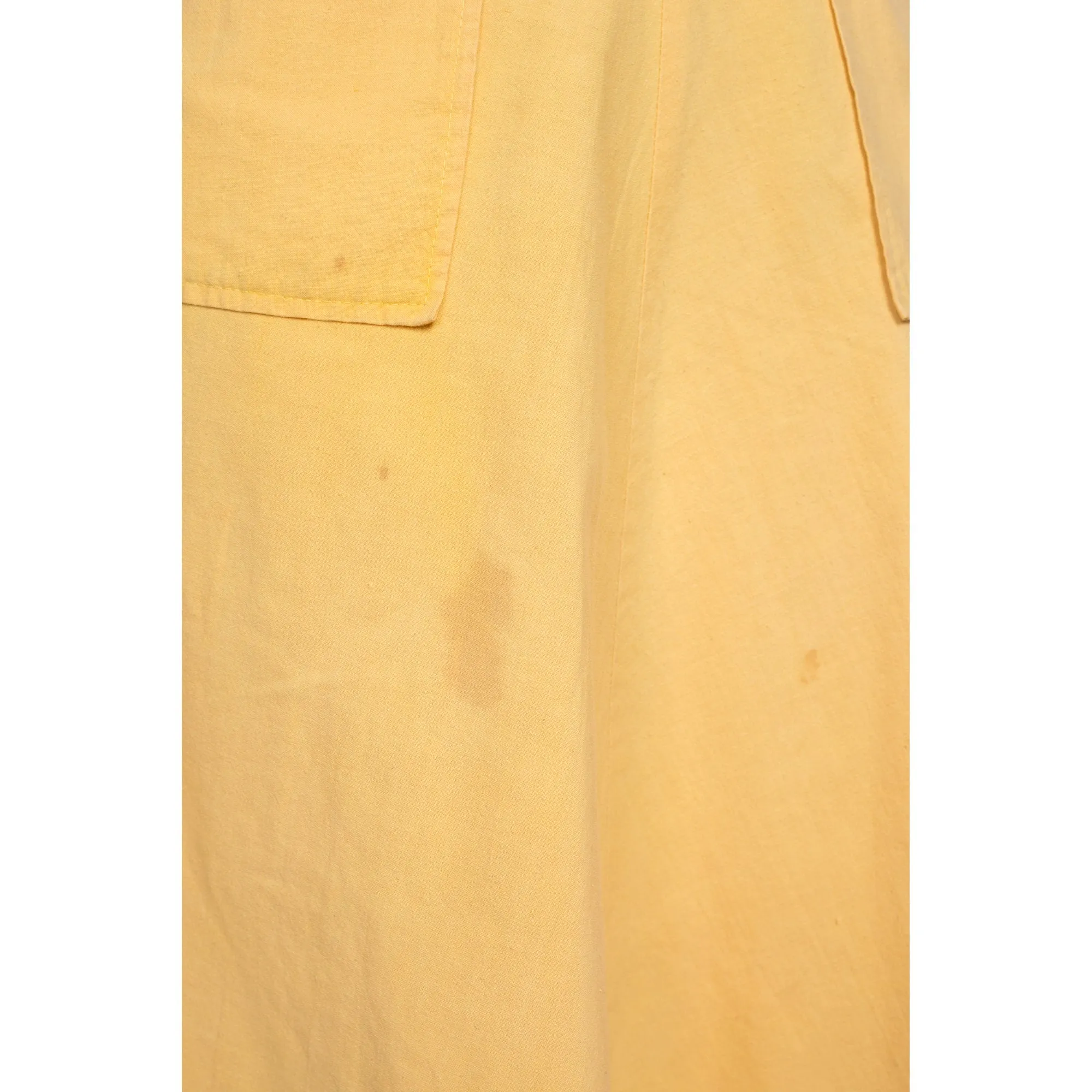 70s Canary Yellow Pocket Skirt - Extra Small, 24.5"