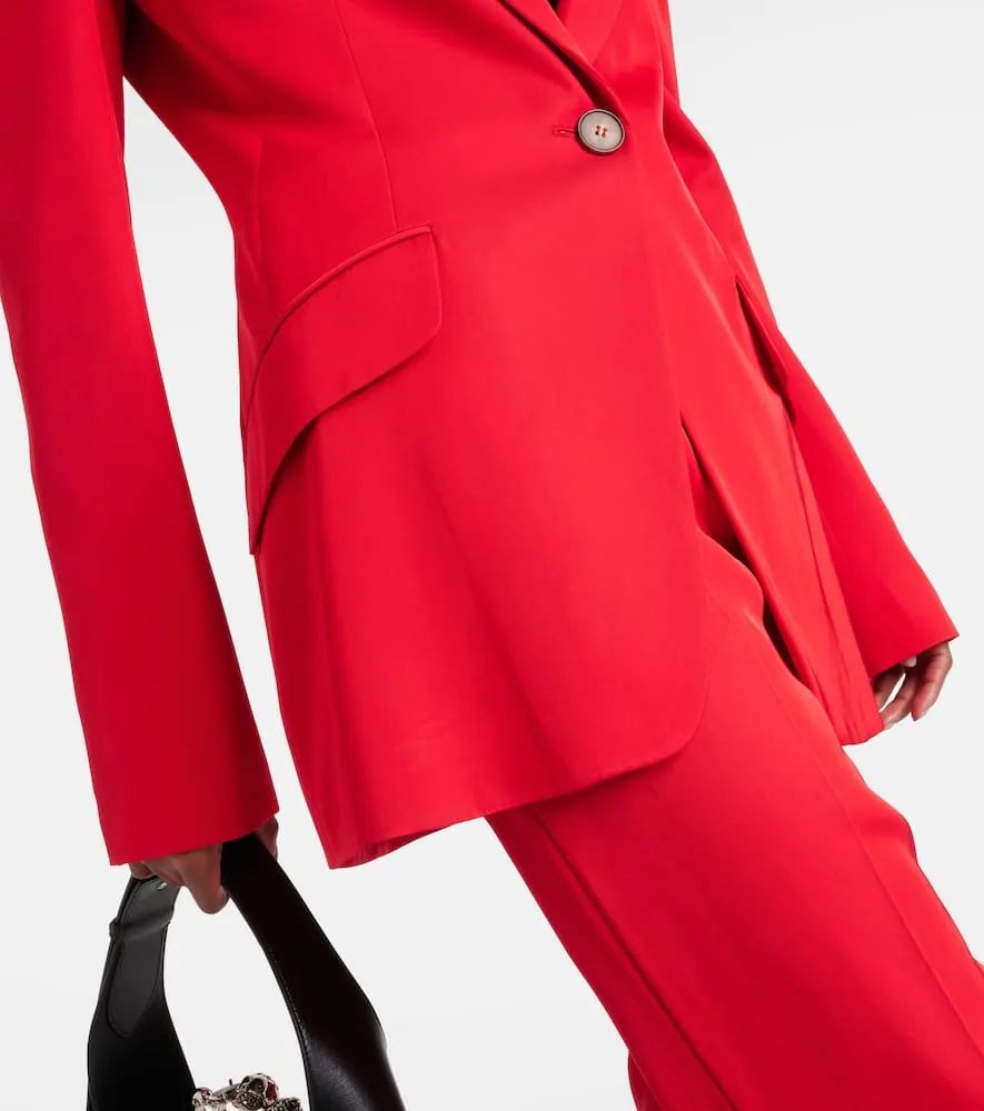 Alexander McQueen Single-breasted twill blazer