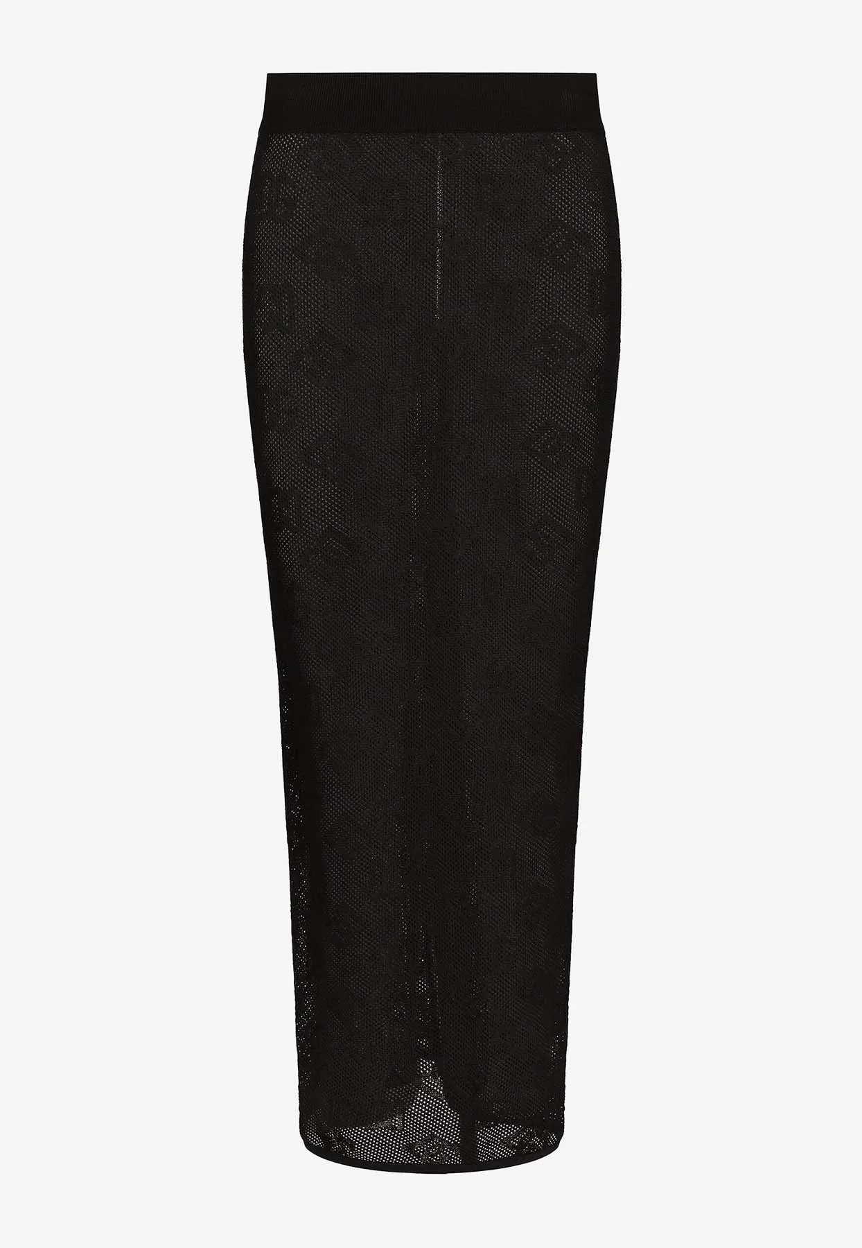 All-Over Logo Midi Mesh Skirt
