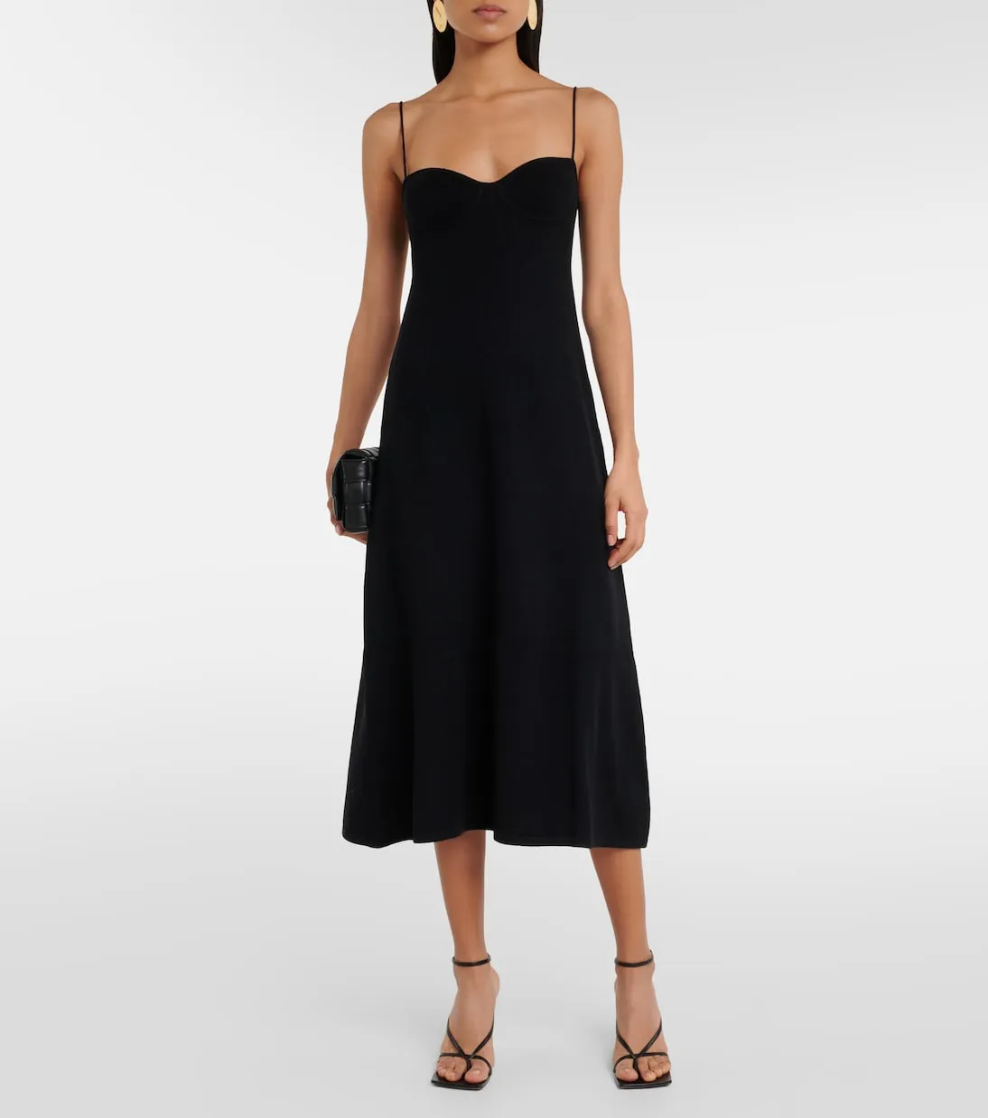 Ally Lisa Yang cashmere midi dress, black