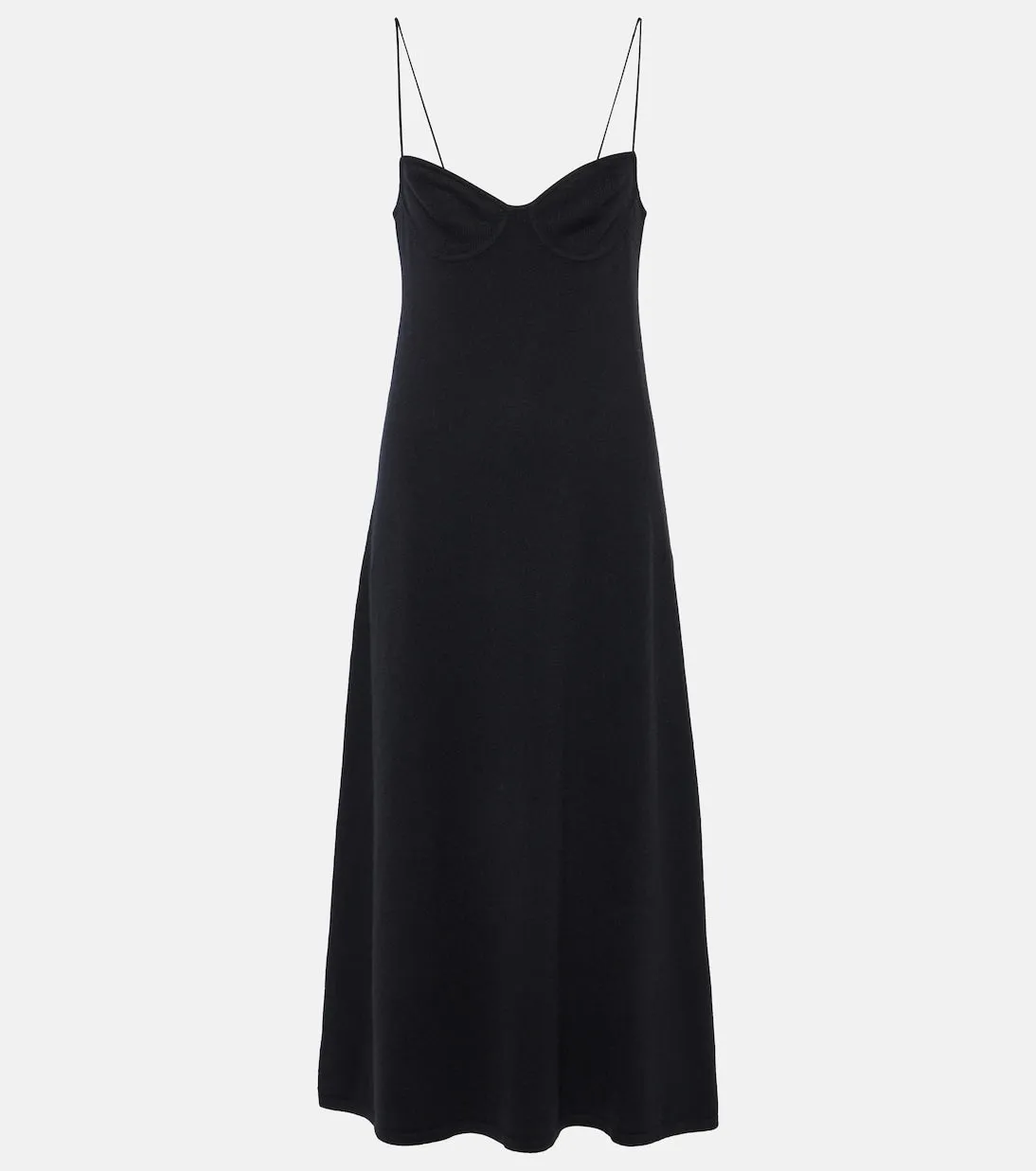 Ally Lisa Yang cashmere midi dress, black