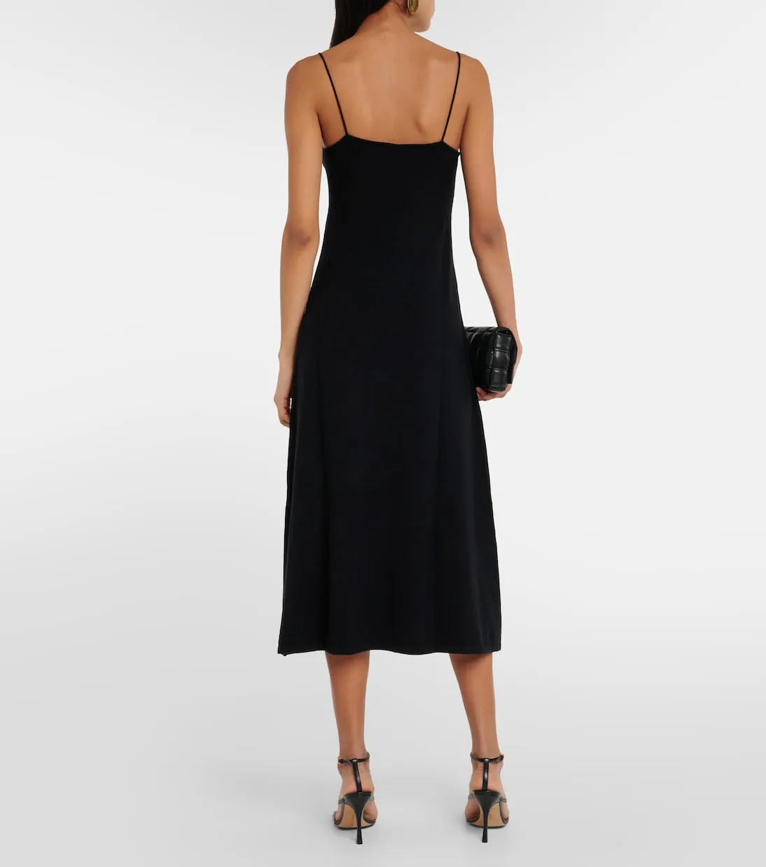 Ally Lisa Yang cashmere midi dress, black