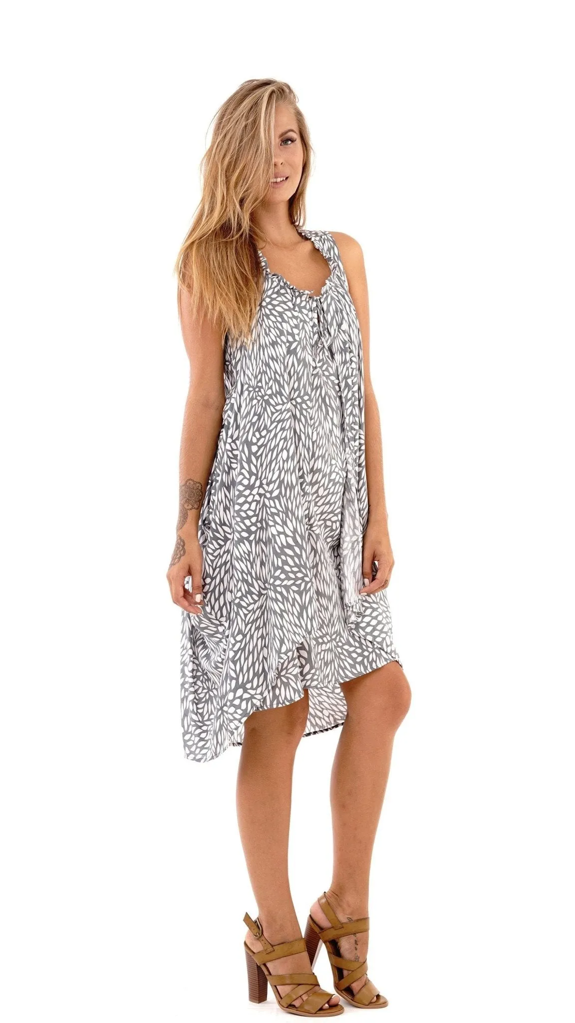 Amanda Summer Knee Length Dress Wide
