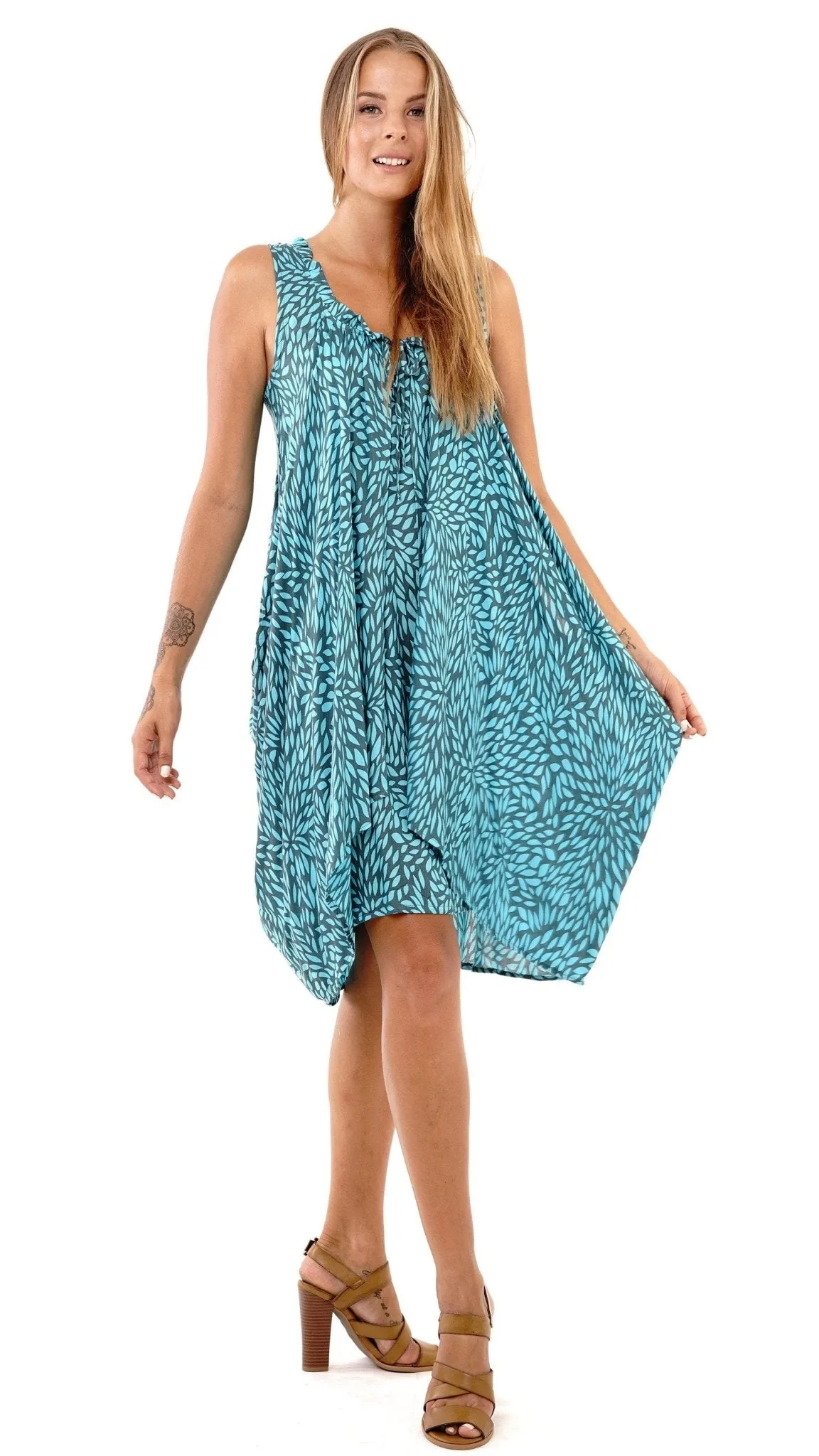 Amanda Summer Knee Length Dress Wide