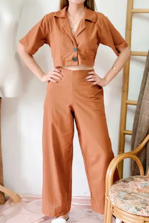 Angie Cropped Polo and Pants Coordinates
