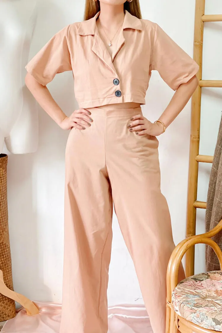 Angie Cropped Polo and Pants Coordinates