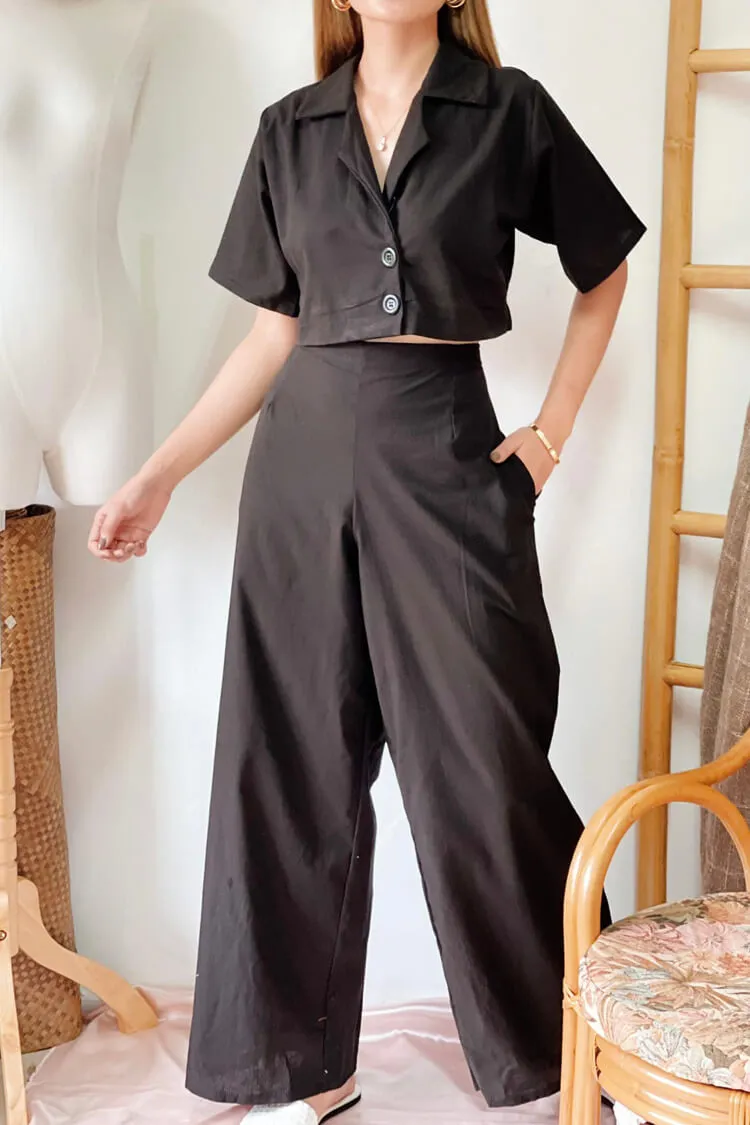 Angie Cropped Polo and Pants Coordinates