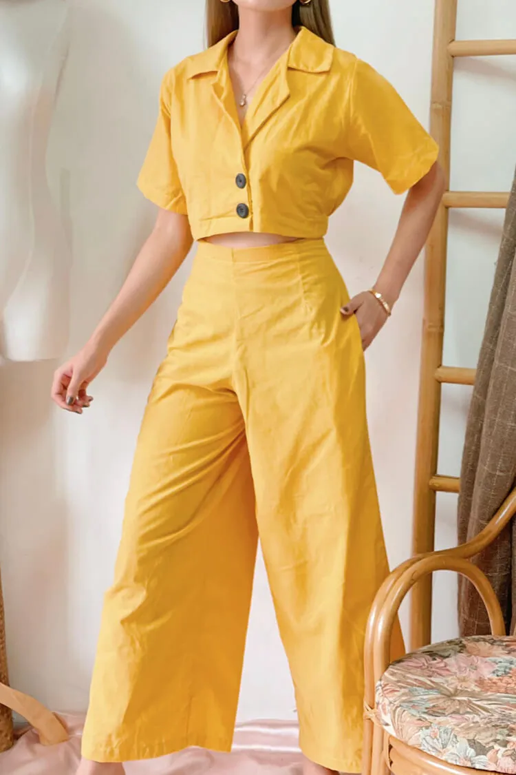 Angie Cropped Polo and Pants Coordinates