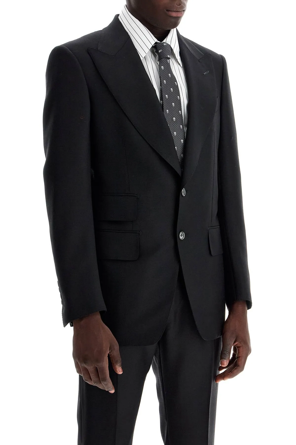 atticus single-breasted jacket in wool and JLAP01 WMS20 BLACK