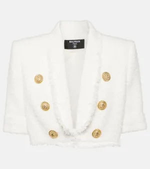 Balmain Spencer cropped tweed jacket