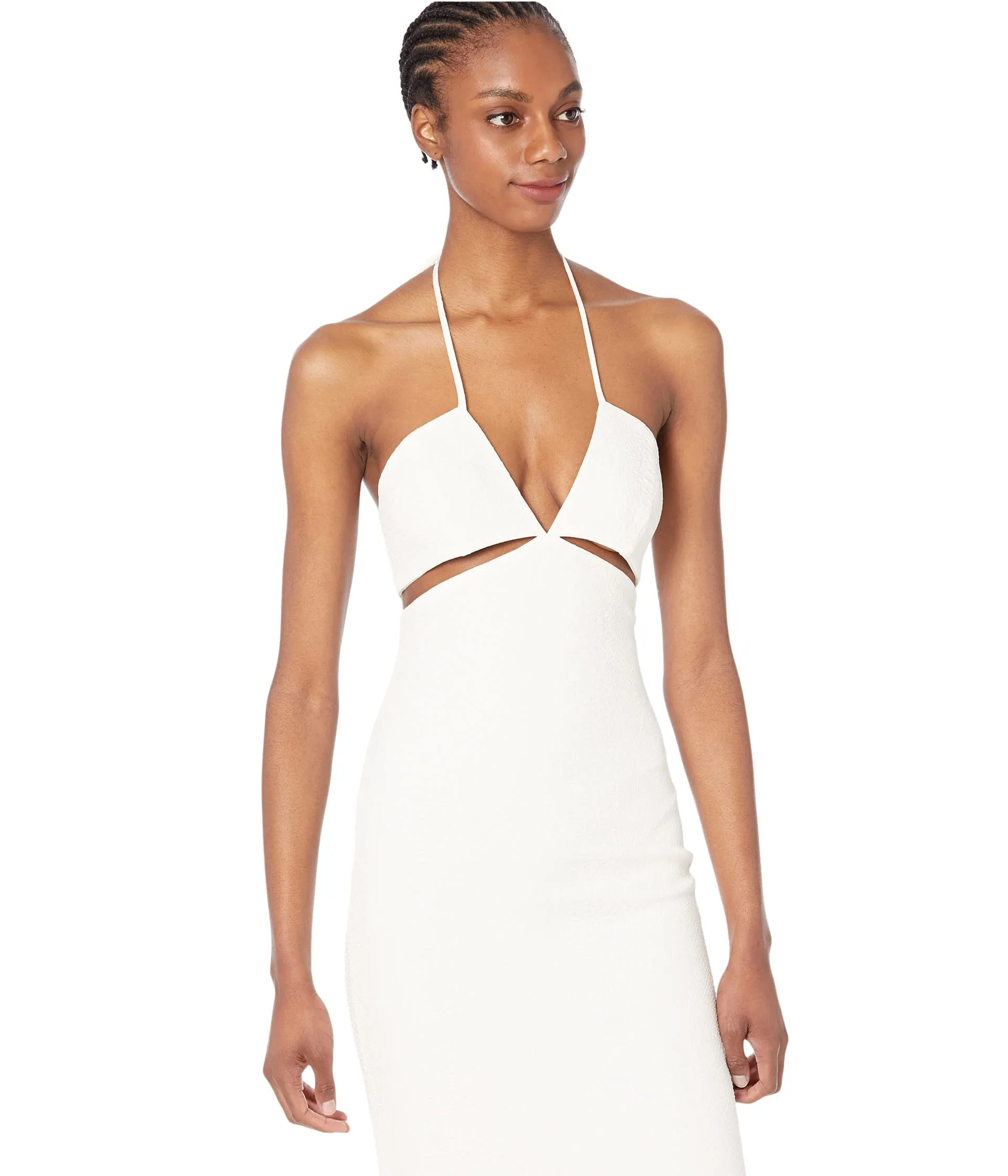 Bardot Dress, Croc Cutout Midi Dress