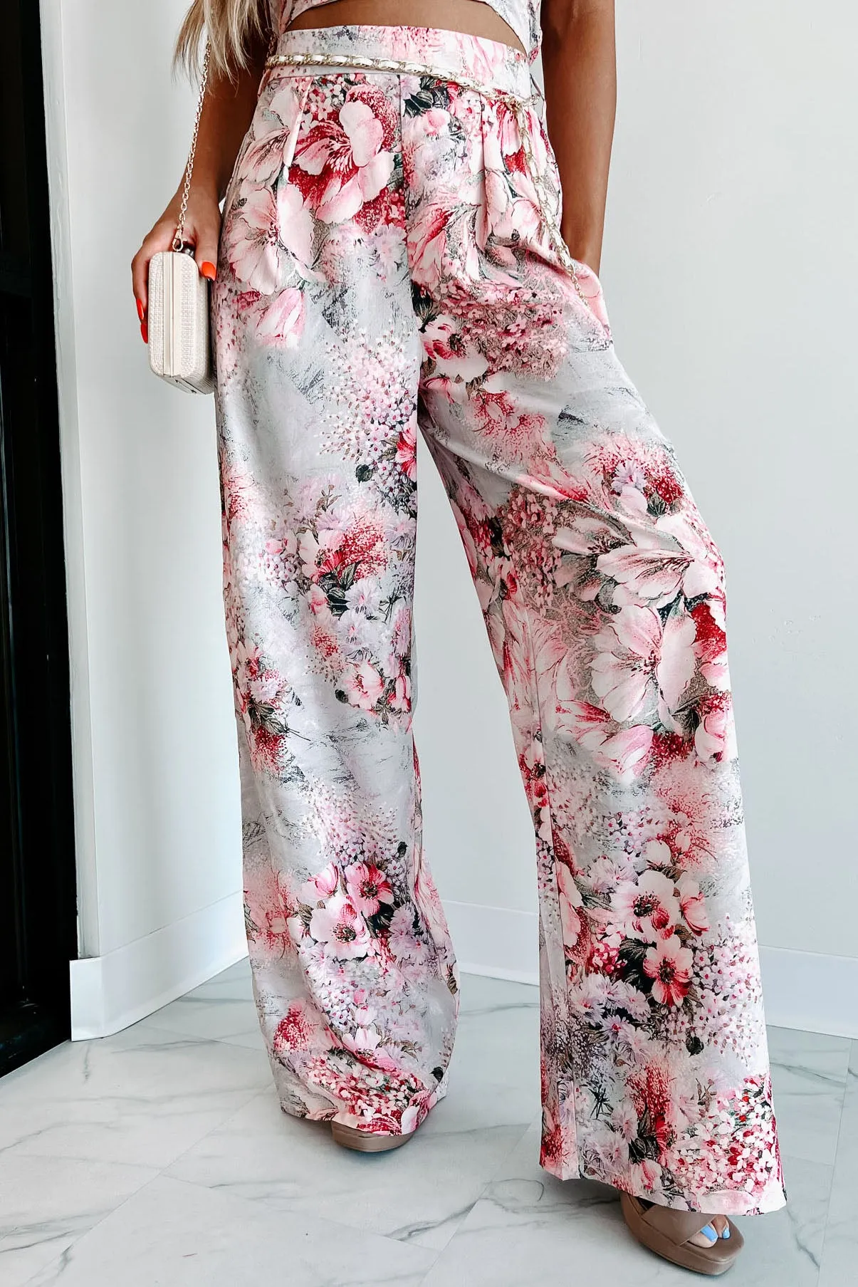 Beautiful Purpose Floral Two-Piece Set (Pink Multi)