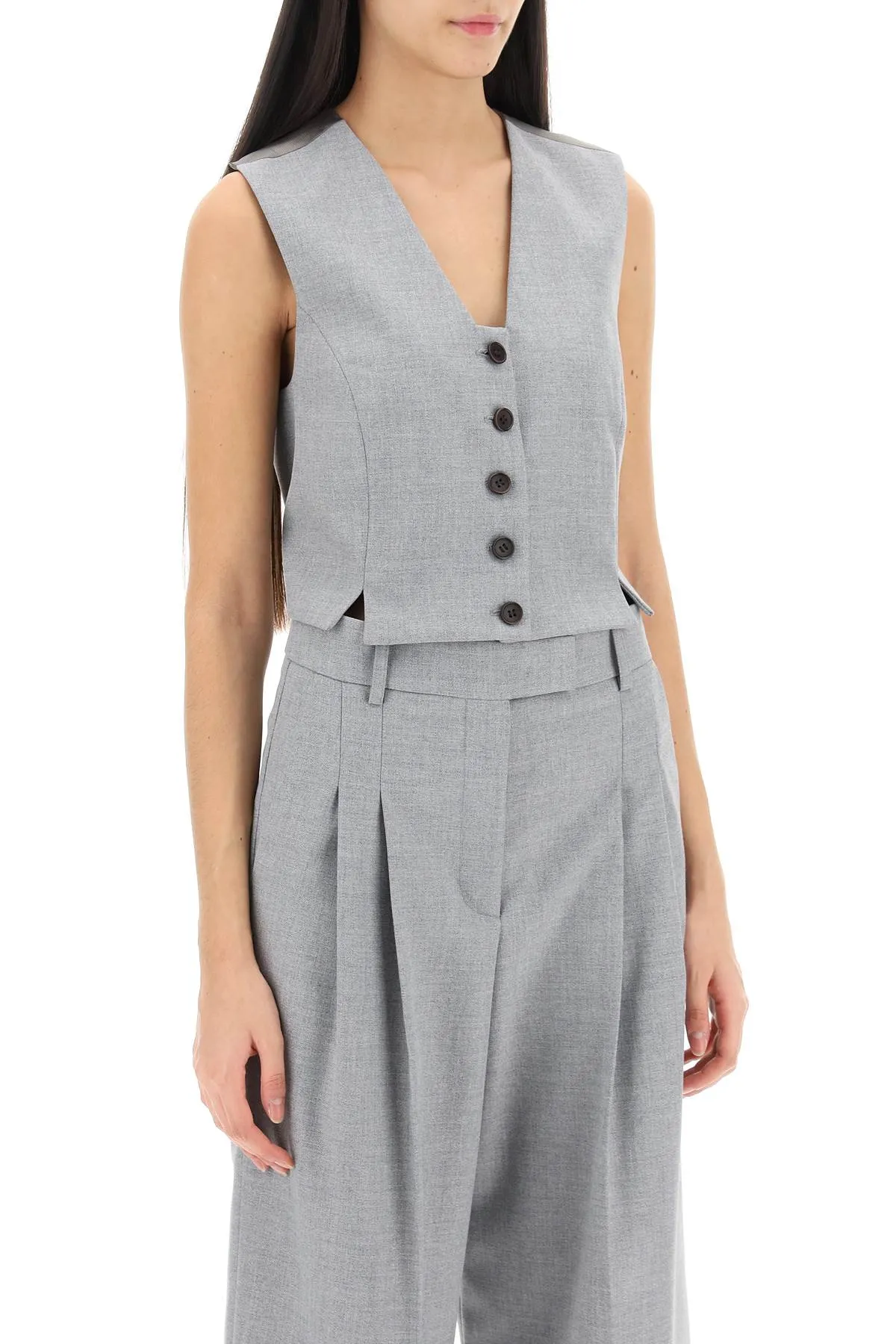 bettas tailoring vest Q72379002 GREY MELANGE