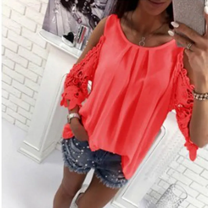 Bigsweety Ladies Blouse Fashion Womens Off Shoulder Tops Blouse Shirts