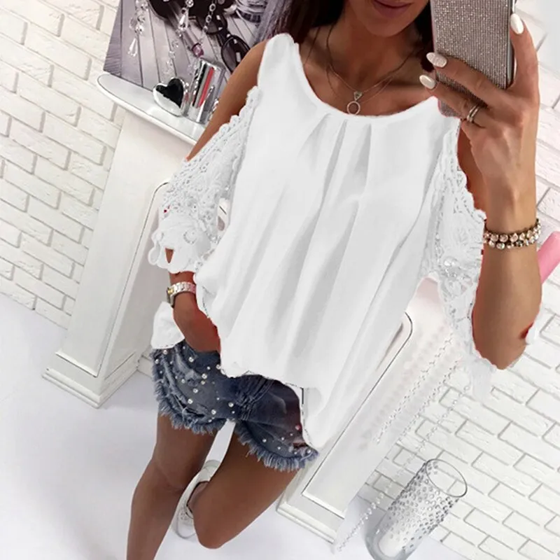 Bigsweety Ladies Blouse Fashion Womens Off Shoulder Tops Blouse Shirts