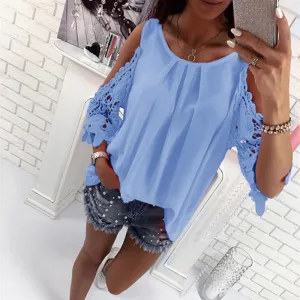 Bigsweety Ladies Blouse Fashion Womens Off Shoulder Tops Blouse Shirts