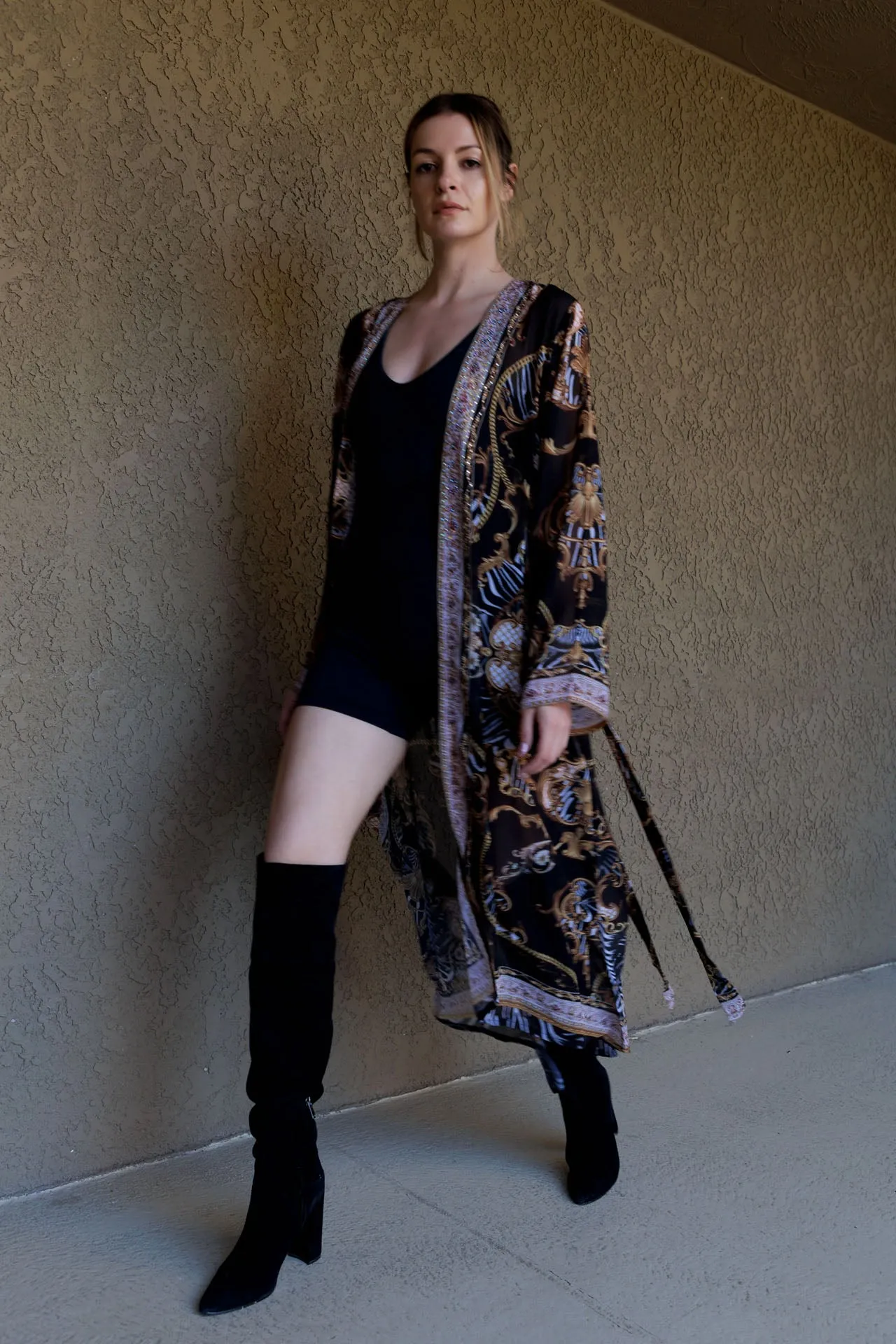 Black Designer Swimsuit Cover Ups