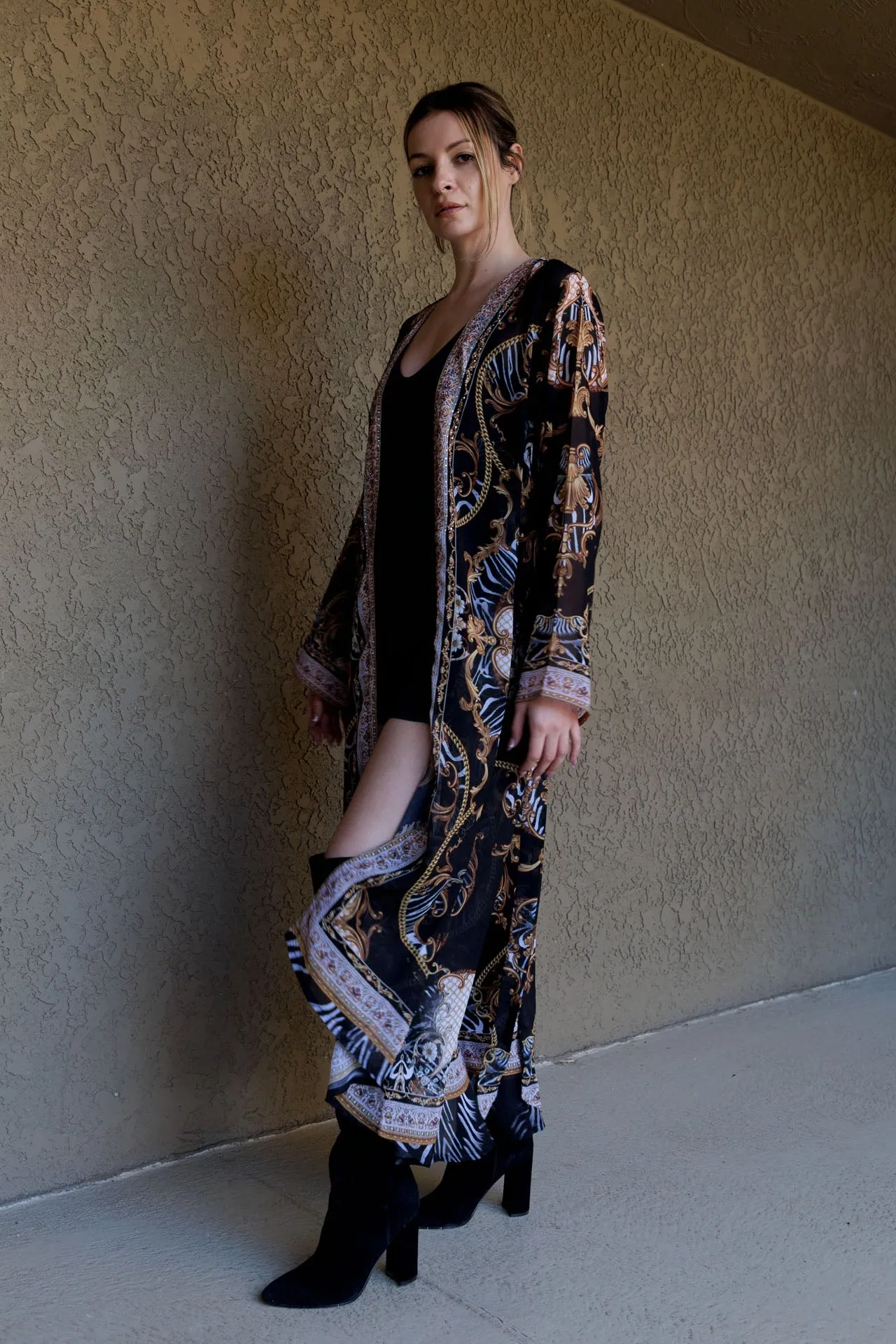 Black Designer Swimsuit Cover Ups