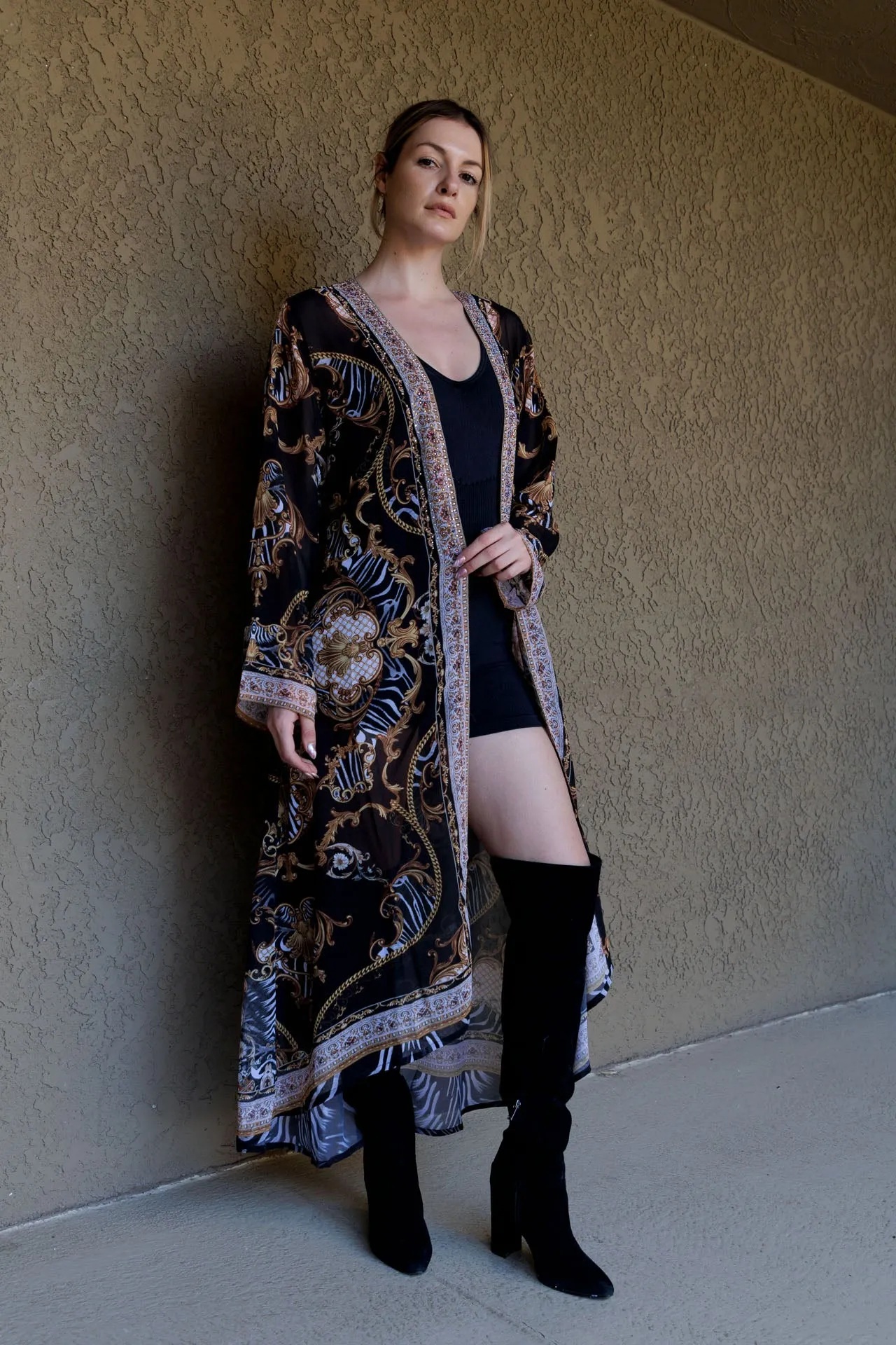 Black Designer Swimsuit Cover Ups