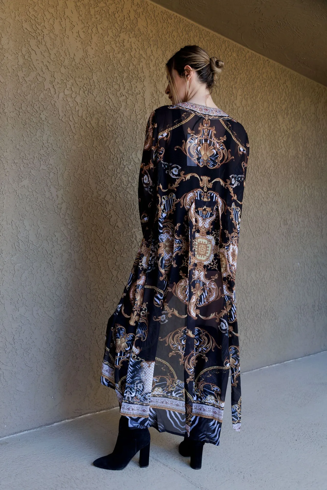 Black Designer Swimsuit Cover Ups
