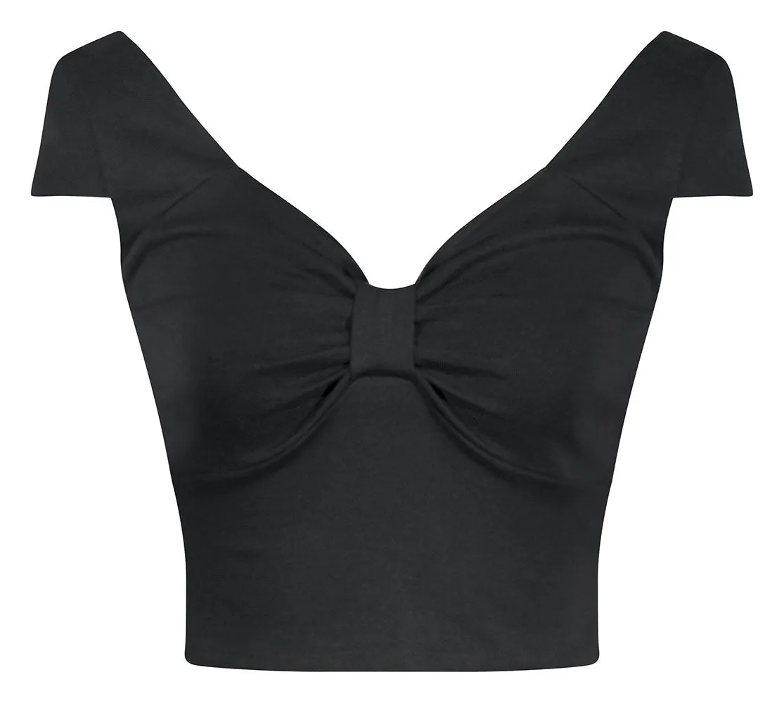 Black Miss Vixen Crop Top