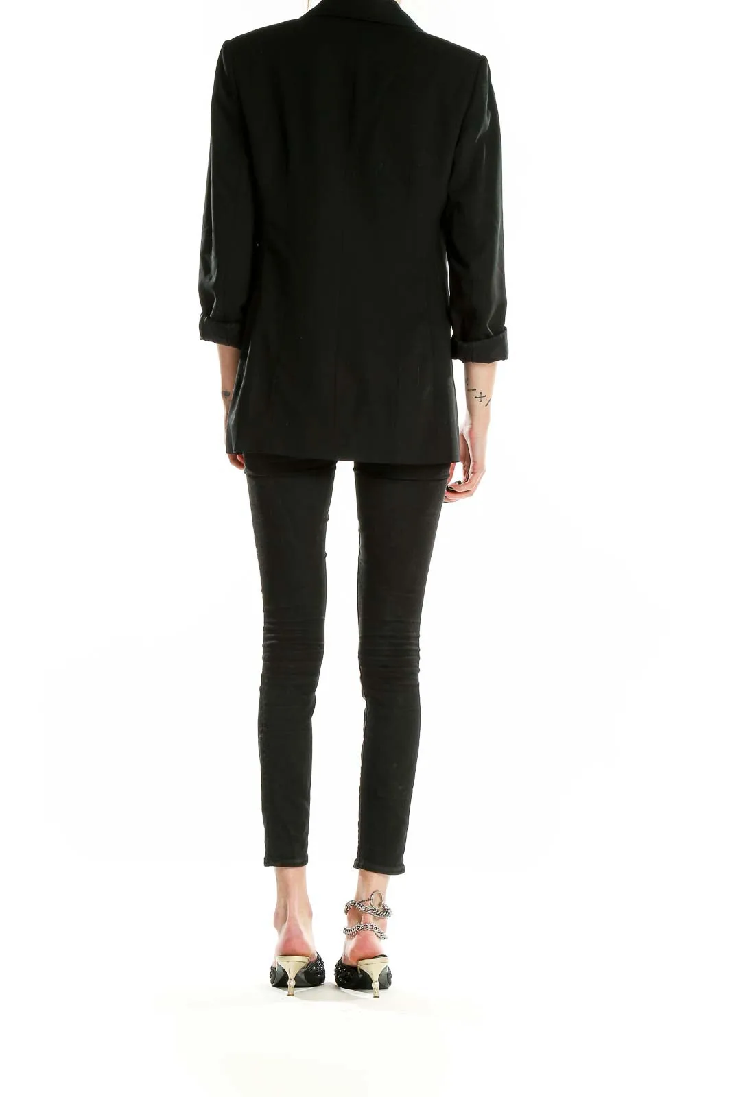 Black Wool Blend Blazer