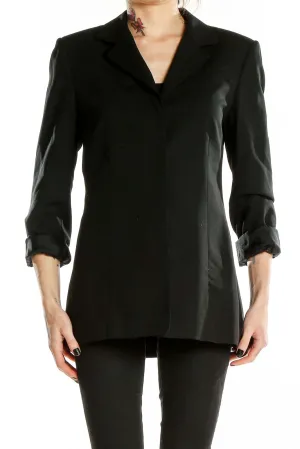 Black Wool Blend Blazer