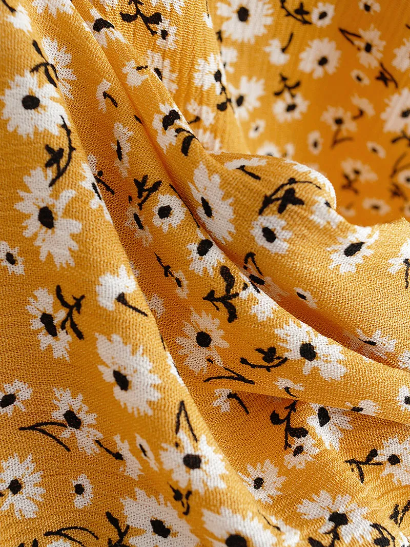 Boho Midi Dress, Strappy, Yellow Evangeline