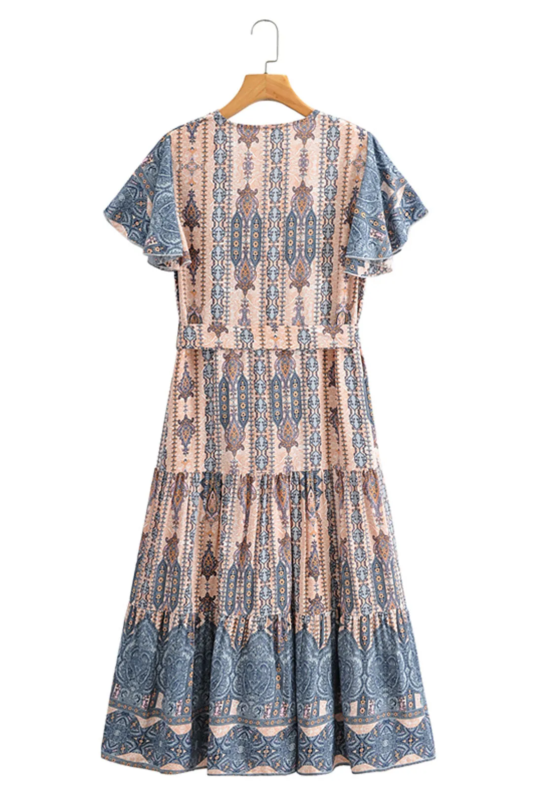 Boho Midi Dress, Sundress, Blue Jade Ethic