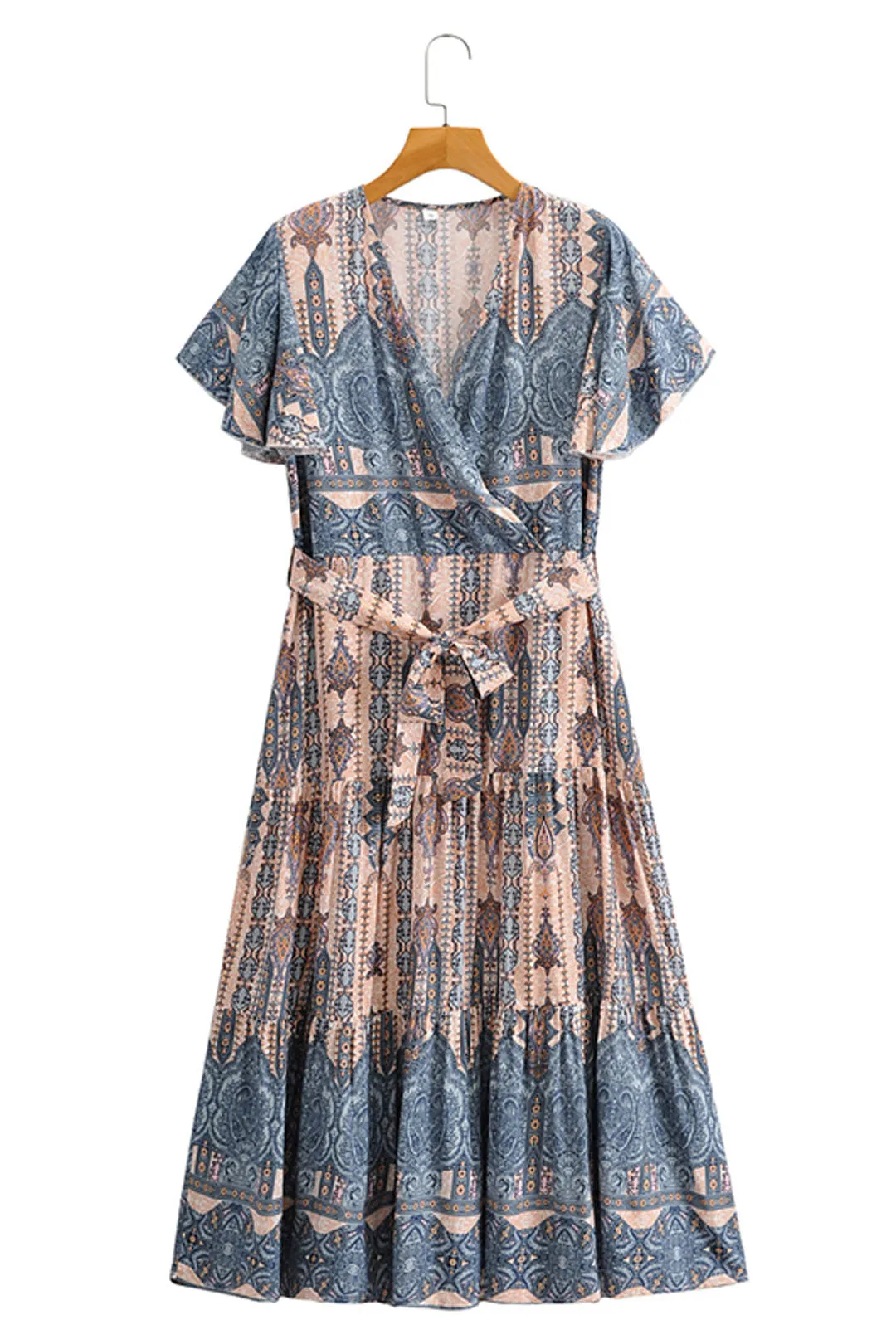 Boho Midi Dress, Sundress, Blue Jade Ethic