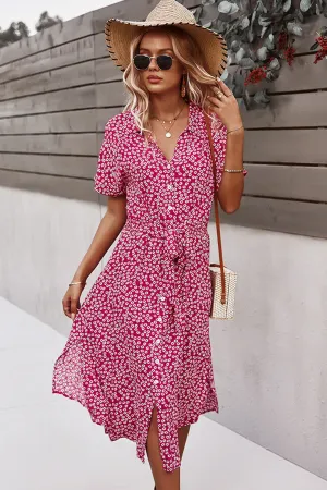 Boho Midi Dress, Sundress, Layla Red