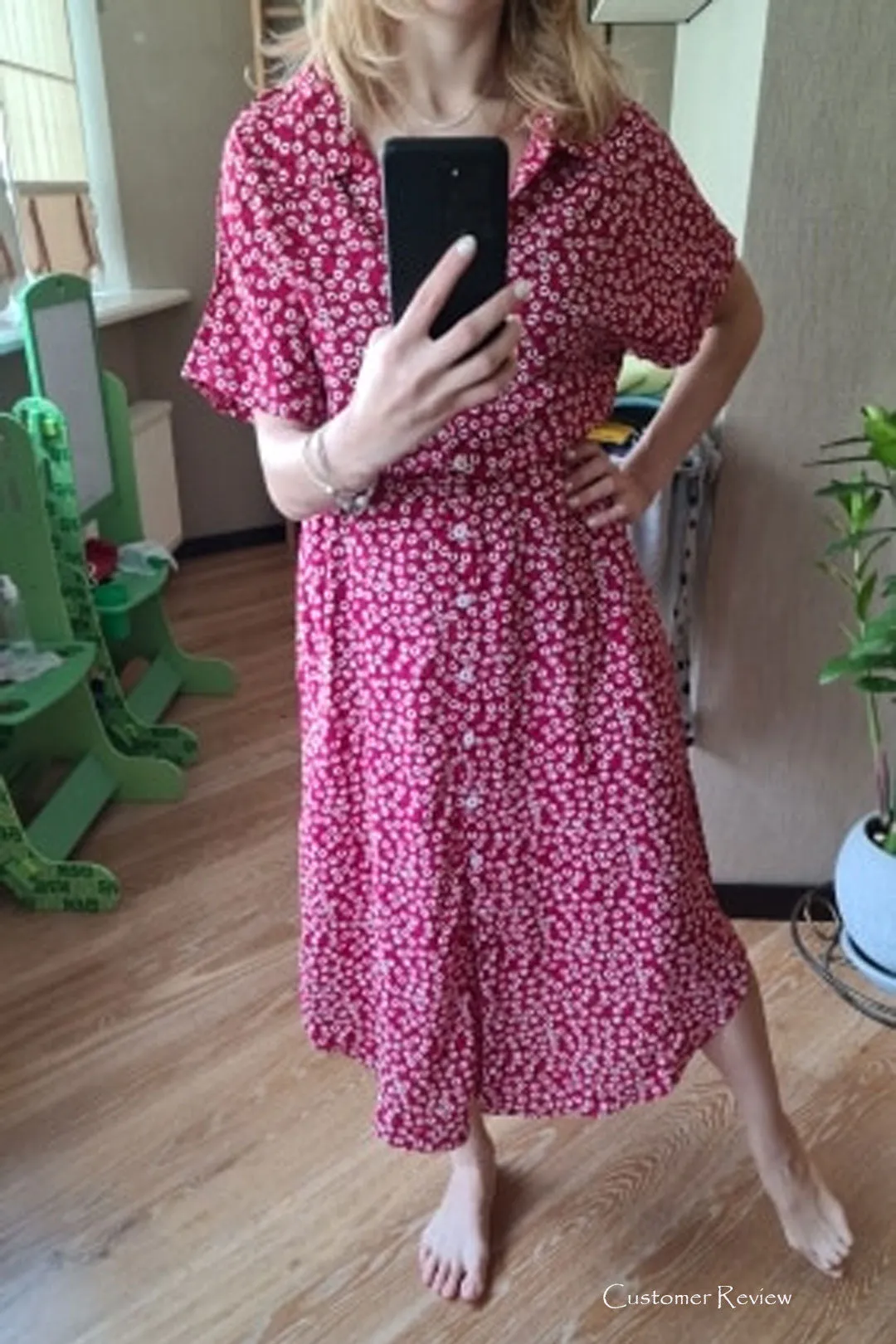 Boho Midi Dress, Sundress, Layla Red