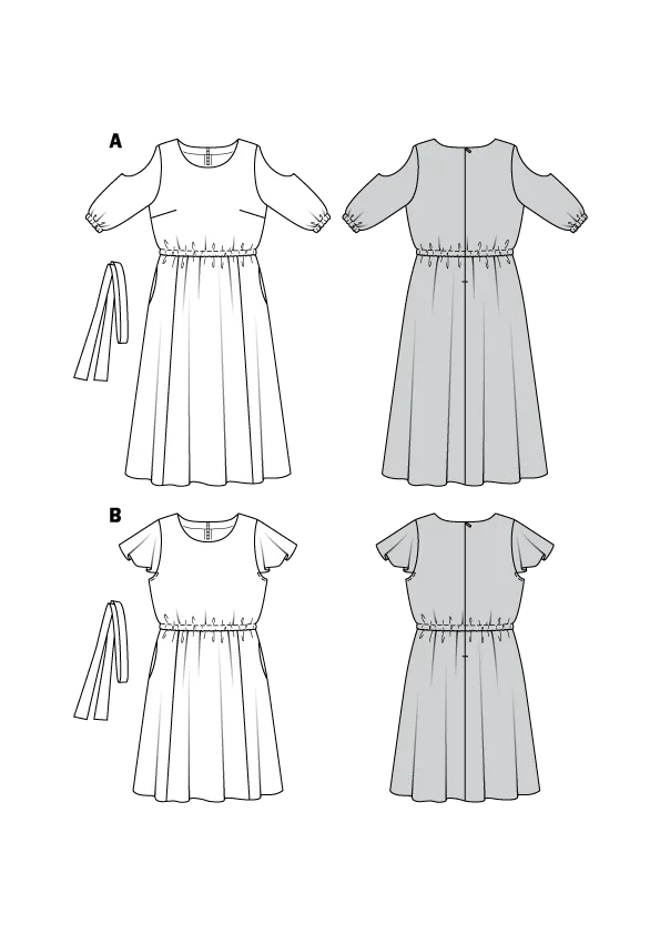 Burda Pattern 6449 Women's Summer Dresses (18-28)