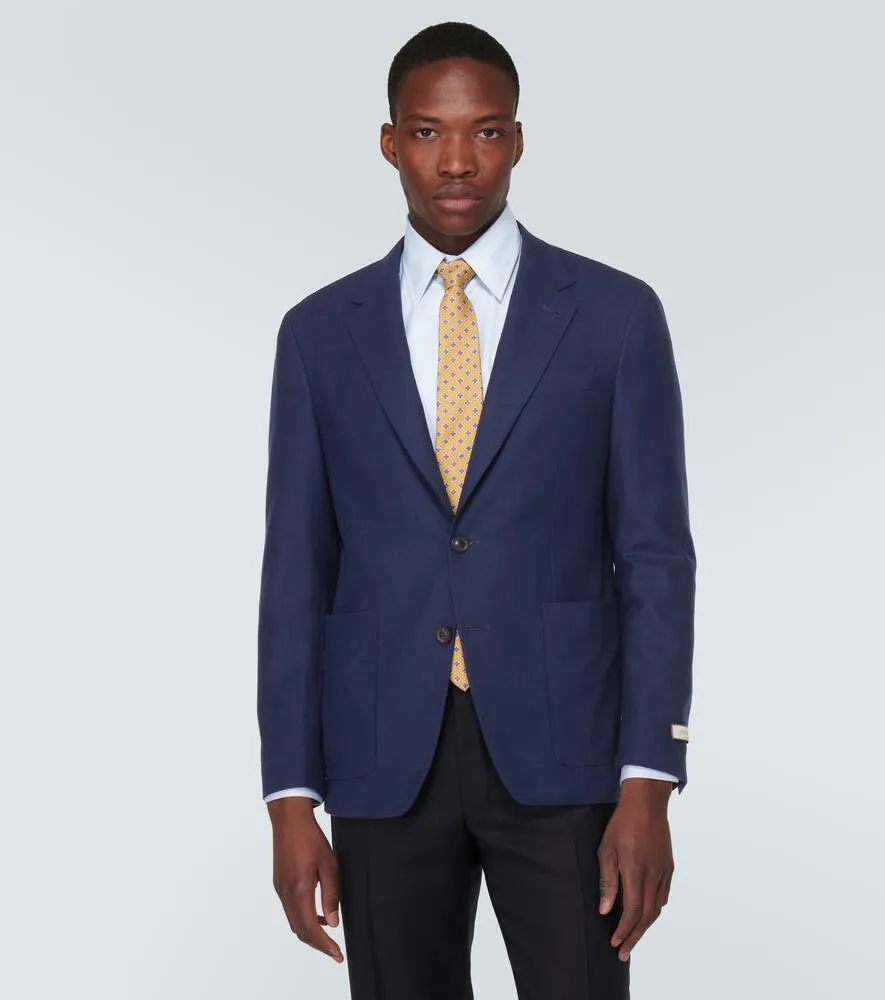Canali Single-breasted cashmere-blend blazer