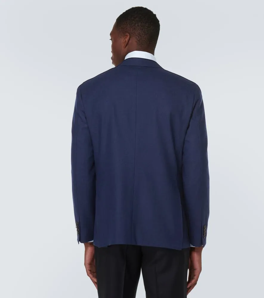 Canali Single-breasted cashmere-blend blazer