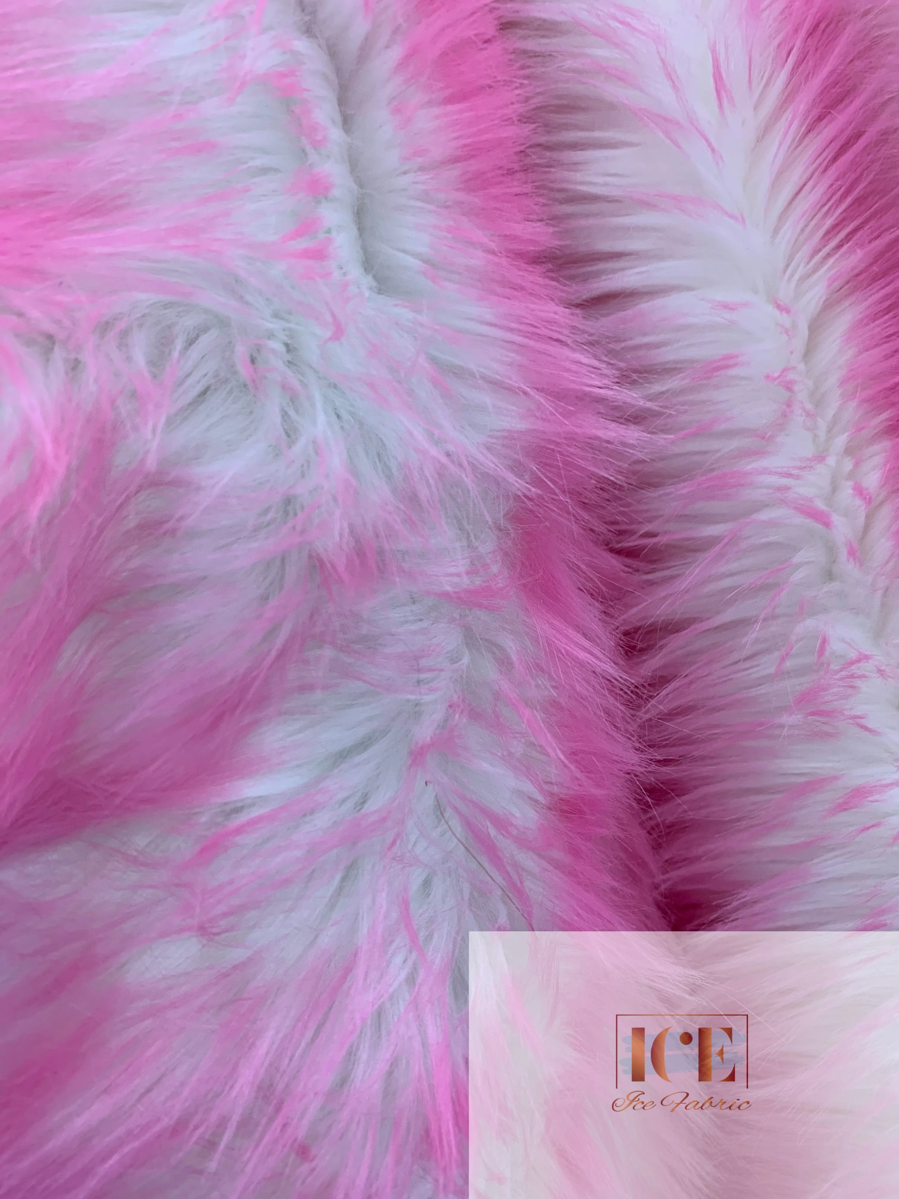 Candy Pink Canadian Fox Fake Animal Faux Fur Fabric