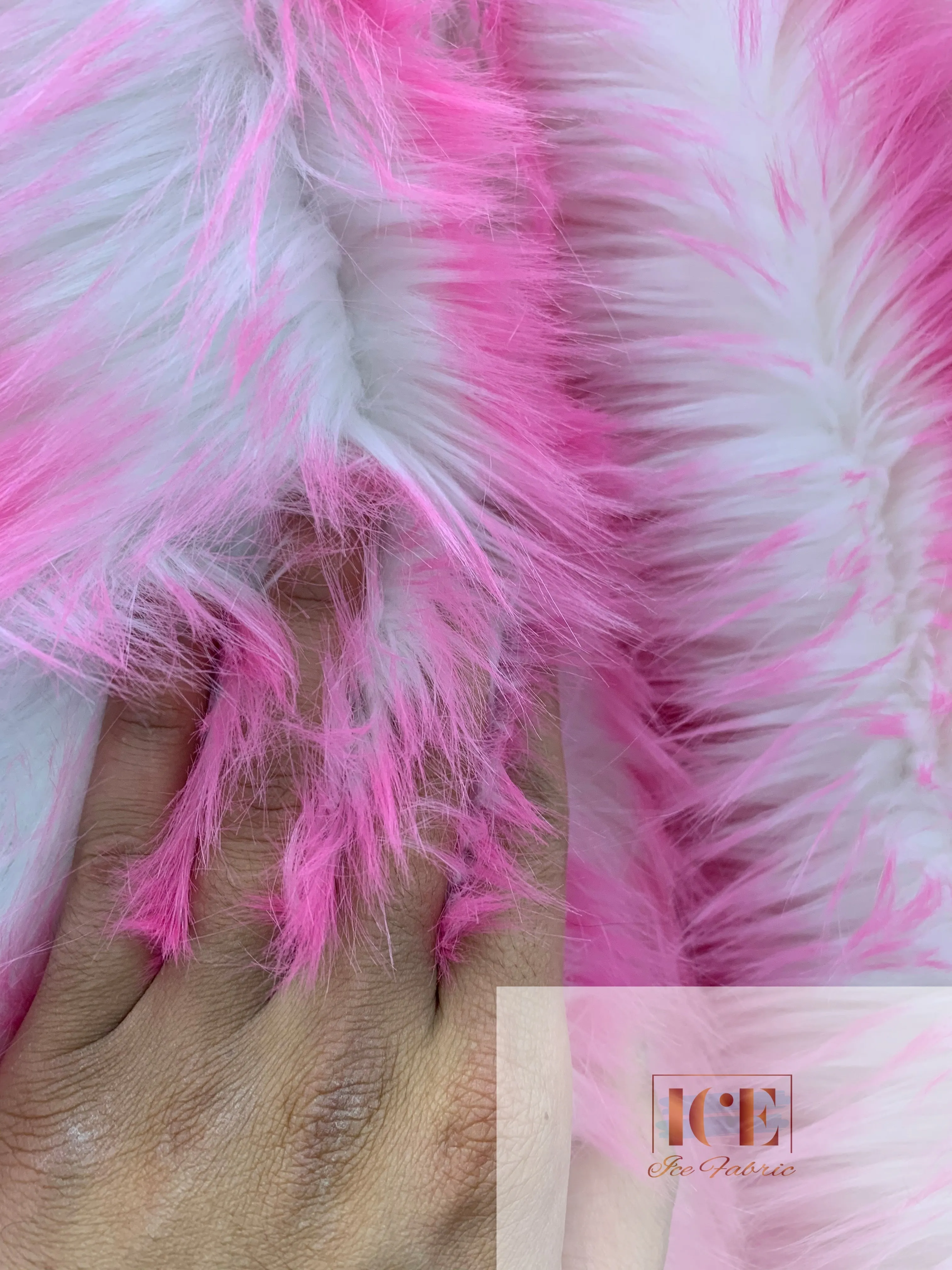 Candy Pink Canadian Fox Fake Animal Faux Fur Fabric