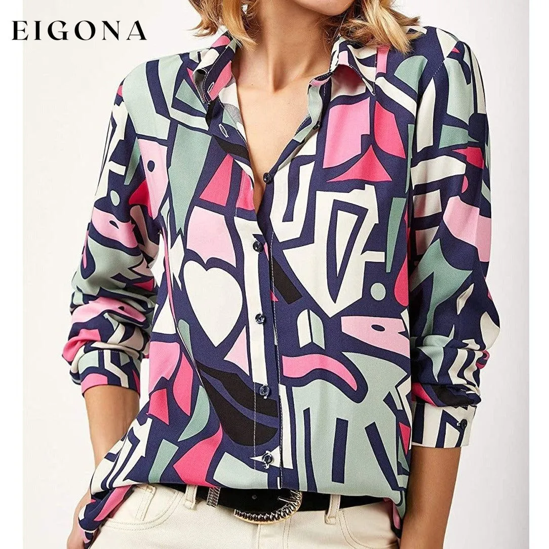 Casual Long Sleeve Button Down Shirts Tops