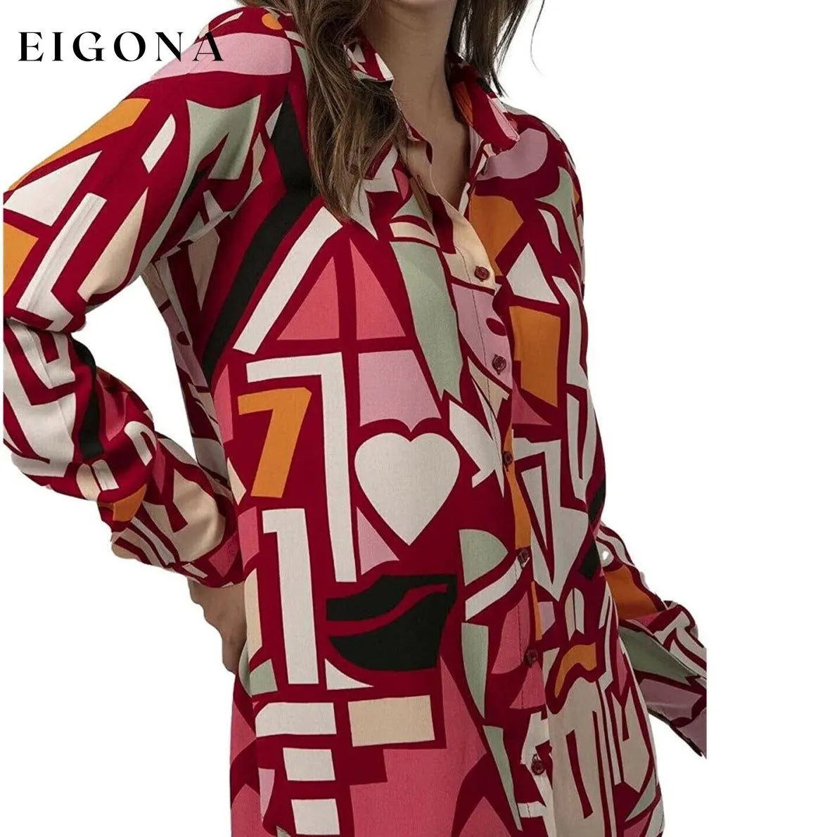 Casual Long Sleeve Button Down Shirts Tops