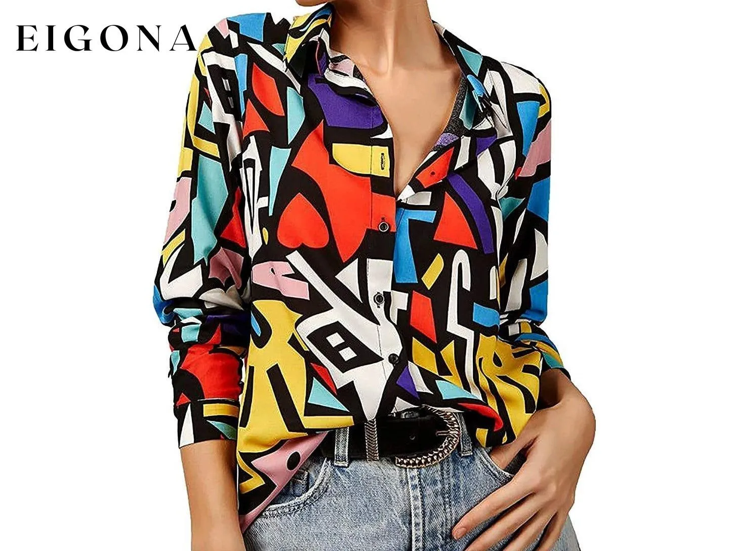 Casual Long Sleeve Button Down Shirts Tops