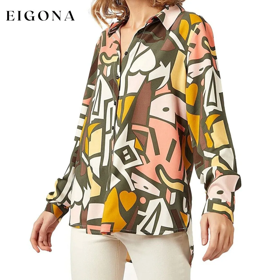 Casual Long Sleeve Button Down Shirts Tops