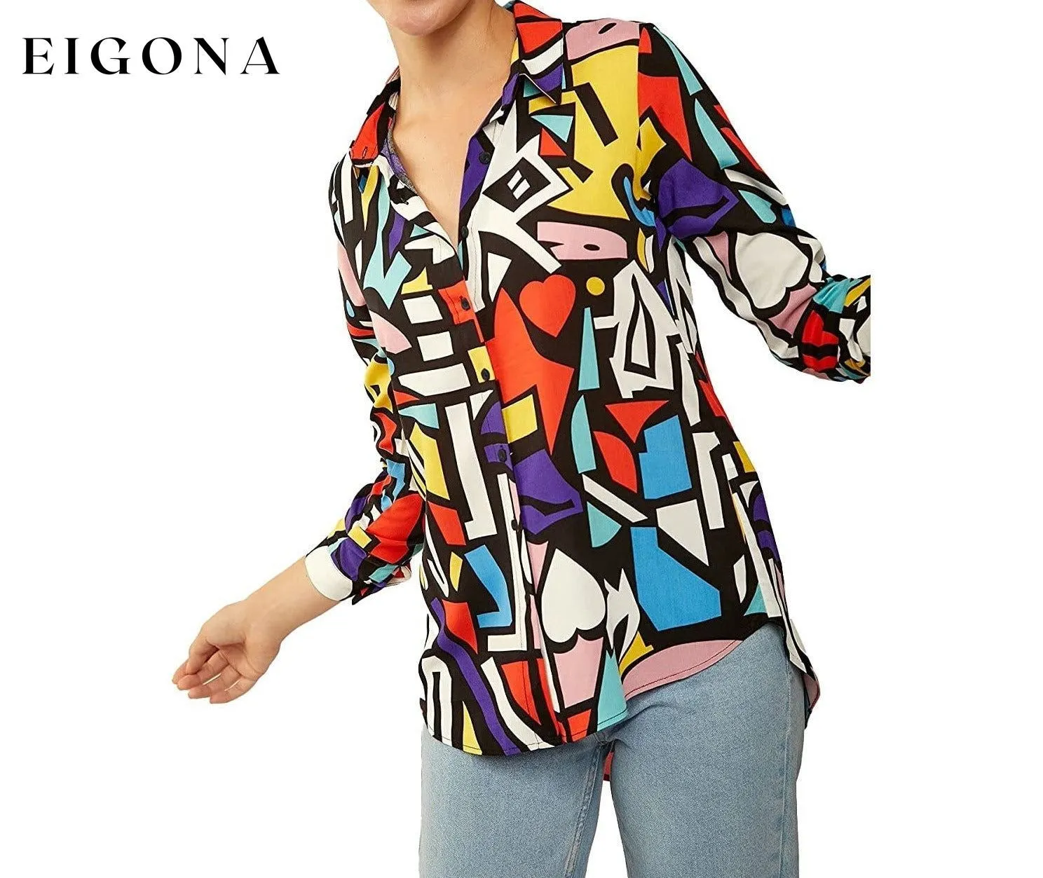 Casual Long Sleeve Button Down Shirts Tops