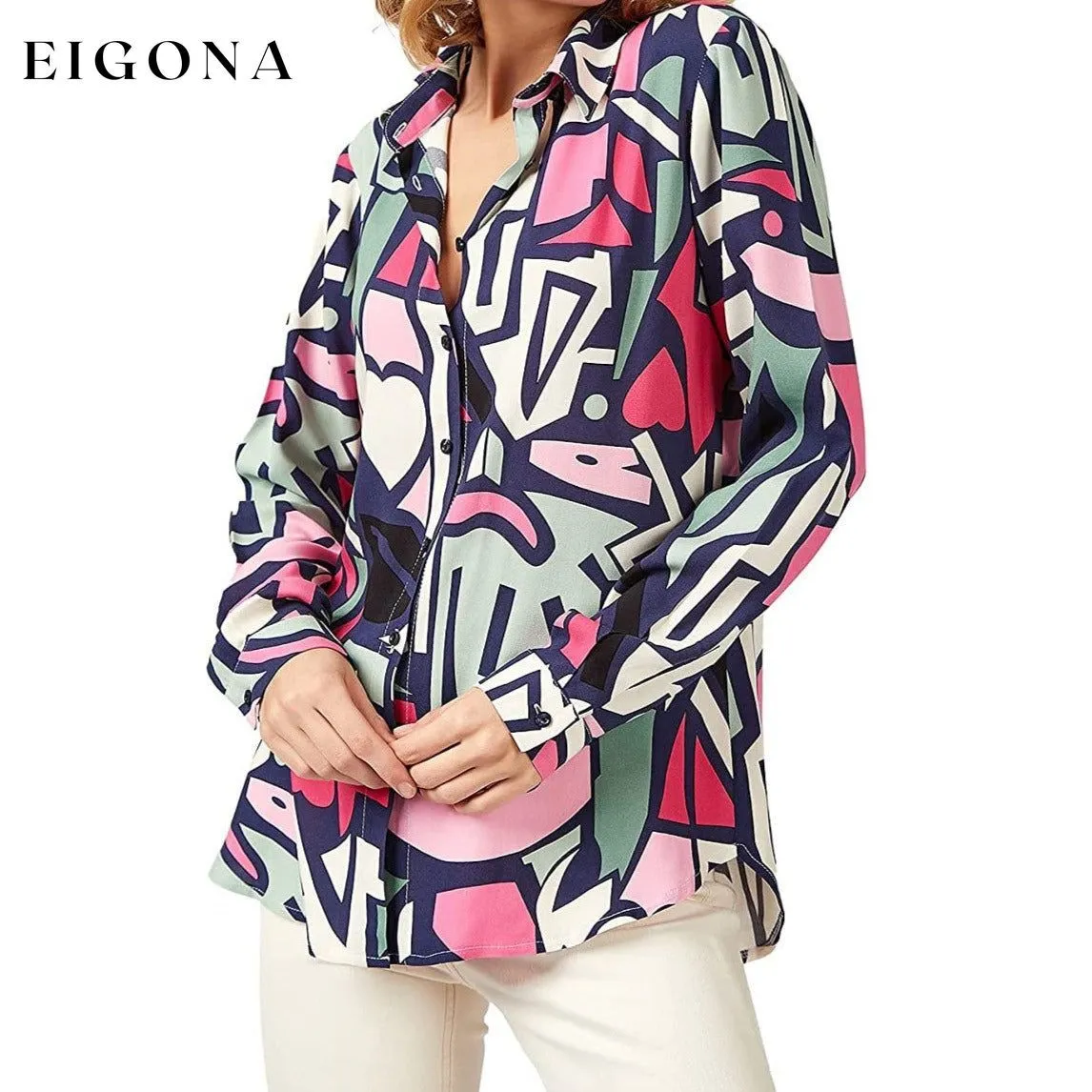 Casual Long Sleeve Button Down Shirts Tops