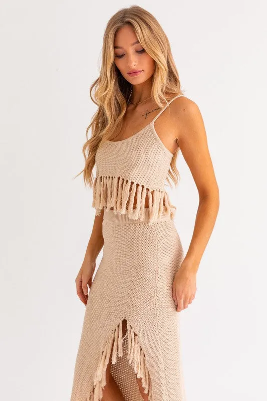 Catalina Island Tassel Midi Skirt - Extra Small - Final Sale