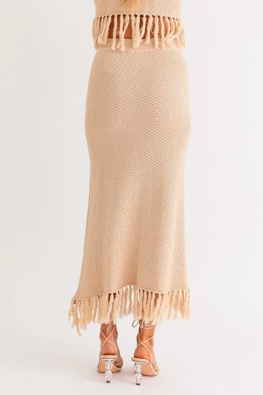 Catalina Island Tassel Midi Skirt - Extra Small - Final Sale