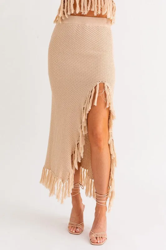 Catalina Island Tassel Midi Skirt - Extra Small - Final Sale