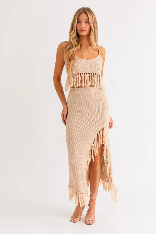 Catalina Island Tassel Midi Skirt - Extra Small - Final Sale