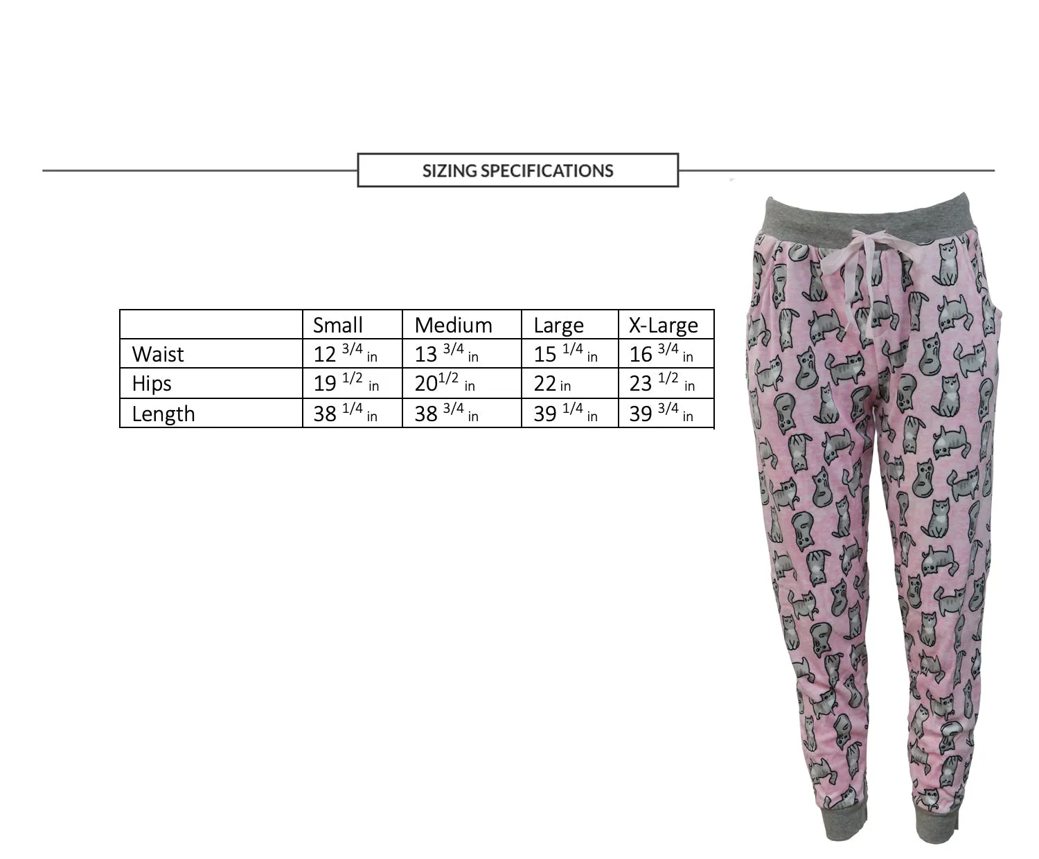 Cattitude Cat Pink Pajama Jogger Set